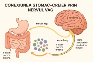 Stomacul ca al doilea creier și conexiunea cu creierul prin nervul vag